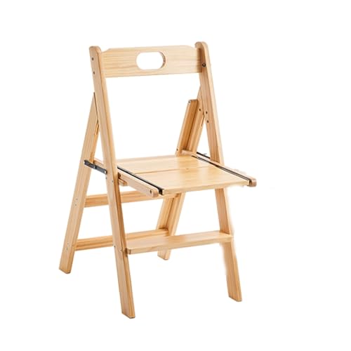 WLH Alexanders Tritthocker Multifunktionaler Treppenhocker, Mehrzweck-Treppenstuhl mit Armlehnen, umwandelbare, klappbare Trittbank for Küche und Büro hocker(Legno) von WLH Alexanders