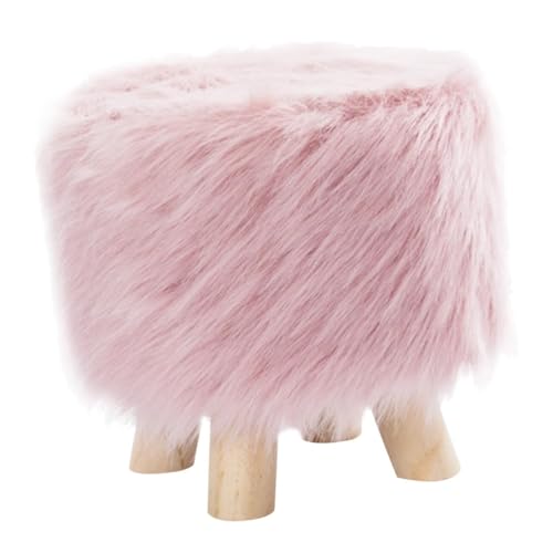 WLH Alexanders Tritthocker Plüschiger niedriger Tritthocker for weichen, bequemen Fußhocker, tragbarer, Leichter Sitzhocker for Couchtisch, for Schlafzimmer und Wohnzimmer hocker(28 * 28cm) von WLH Alexanders