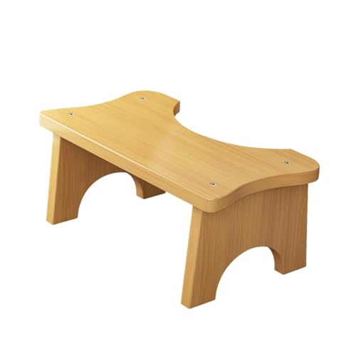 WLH Alexanders Tritthocker Rutschfester Töpfchen-Tritthocker aus Holz for Badezimmer und Küche, C-förmiger Toilettensitz-Tritthocker, Leichter tragbarer Zusatz-Fußhocker hocker von WLH Alexanders
