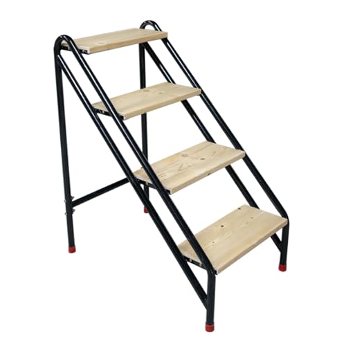 WLH Alexanders Tritthocker Schwimmbad-Treppenhocker, Faltbare Leiter, Mehrzweck-Treppenstuhl, Kletterplattform for Bibliothek, Dachboden, Büro, Zuhause hocker(Four Step) von WLH Alexanders