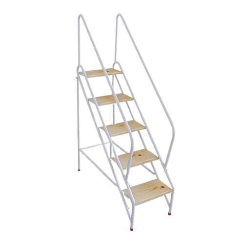 WLH Alexanders Tritthocker Schwimmbad-Treppenhocker, Leiter mit Armlehne, Mehrzweck-Treppenstuhl, for Aufsteigen auf eine hohe Plattform for Bibliothek, Dachboden, Büro, Zuhause hocker(Five Step) von WLH Alexanders