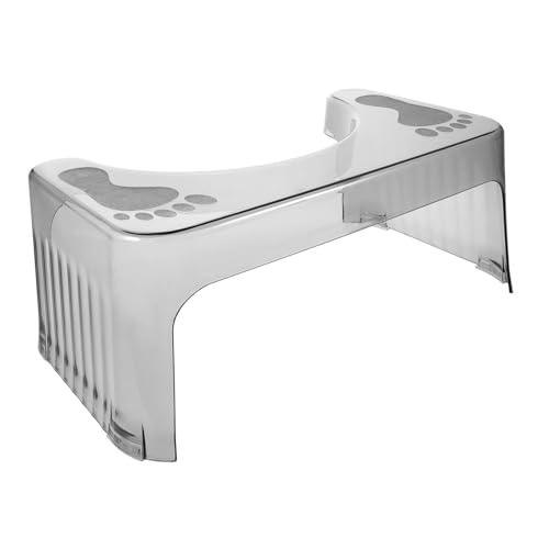 WLH Alexanders Tritthocker Toiletten-Tritthocker aus Kunststoff, bequemer Schuhwechsel-Bank-Schuhhocker, Rutschfester Fußhocker for erhöhten Tritthocker for Badezimmer und Küche hocker(Gris) von WLH Alexanders