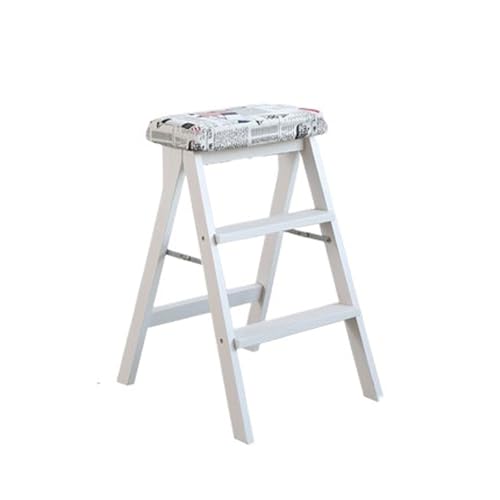 WLH Alexanders Tritthocker Treppenhocker aus Massivholz, Klappleiterstuhl, tragbare Hochbank, geeignet for die Verwendung in Küche, Bad und Büro hocker(Rice Flag) von WLH Alexanders