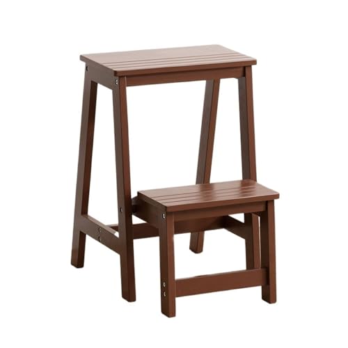 WLH Alexanders Tritthocker Treppenhocker for Zuhause, aus Holz, klappbarer Treppenstuhl, multifunktionale Kletterbank for Ausruhen oder Tragen hoher Gegenstände hocker(CAF�) von WLH Alexanders