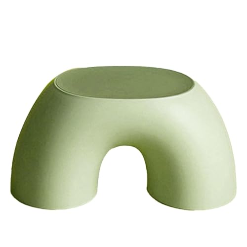 WLH Alexanders Tritthocker Tritthocker aus Kunststoffring mit widerstandsfähiger Basis, multifunktionaler Fußhocker for den Schuhwechsel im Wohnzimmer mit ergonomischem Design hocker(Groen) von WLH Alexanders