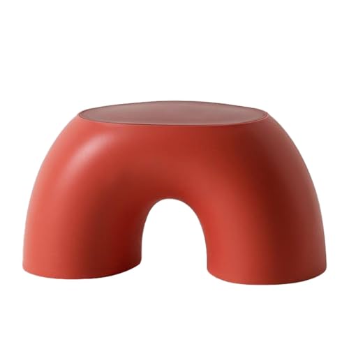 WLH Alexanders Tritthocker Tritthocker aus Kunststoffring mit widerstandsfähiger Basis, multifunktionaler Fußhocker for den Schuhwechsel im Wohnzimmer mit ergonomischem Design hocker(Rosso) von WLH Alexanders