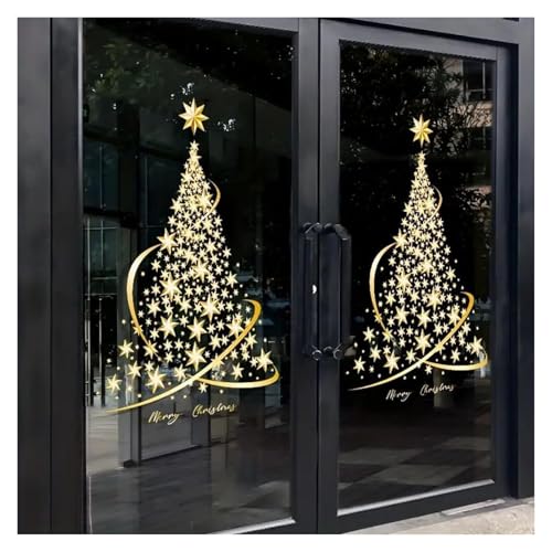 WLH Alexanders Weihnachts-Fensteraufkleber, Schneeflocken-Fensteraufkleber for Zuhause, Büro, Weihnachtsdekoration, Dekoration for Zuhause, Geschäfte(2pcs) von WLH Alexanders