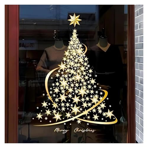 WLH Alexanders Weihnachts-Fensteraufkleber, Schneeflocken-Fensteraufkleber for Zuhause, Büro, Weihnachtsdekoration, Dekoration for Zuhause, Geschäfte(One Size) von WLH Alexanders