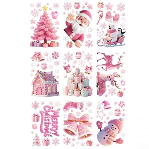 WLH Alexanders Weihnachts-Fensteraufkleber, Weihnachtsmann, Rentier, Fensteraufkleber, Dekorationen, Dekor for drinnen und draußen, Rosa WLH Alexanders Weihnachts-Fensteraufkleber, Weihnachtsmann, Rentier, Fensteraufkleber, Dekorationen, Dekor for drinnen und draußen, Rosa von WLH Alexanders