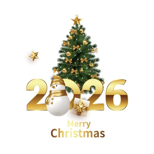 WLH Alexanders Weihnachtsdekorationen, Weihnachtsfensteraufkleber, Dekorationsaufkleber, Innenbereich, 2026 Weihnachtsaufkleber, Dekor for Zuhause, Büro, Klassenzimmer(XL) von WLH Alexanders