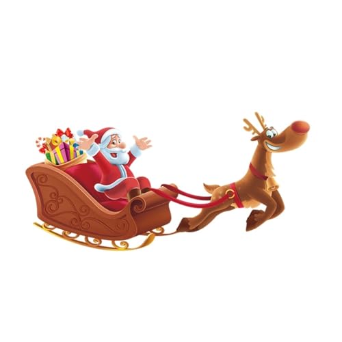 WLH Alexanders Weihnachtsdekorationen Fensteraufkleber Große Weihnachtsmann Cling Xmas Fensteraufkleber Ornament DIY Weihnachtsdekor von WLH Alexanders