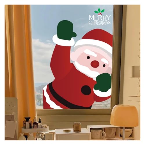 Weihnachts-Fensteraufkleber, Fensteraufkleber for Weihnachtsdekoration, entzückende, Wiederverwendbare statische Aufkleber for Zuhause, Büro, Geschäft(Color1,XL) von WLH Alexanders
