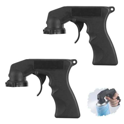 2 Stück Dosenhalter Sprayhandgriff, Pistolengriff für Sprühdosen, Farbspritzpistole Griff, Pistolengriff Halter für Spraydosenlacken von WLICCHS