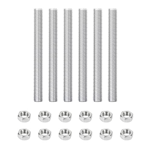6 Stück M8*100mm Gewindestange 100 mm mit 12 Stück Sechskantmutter Set, 304 Edelstahl Voll Gewindestäbe für den Heimgebrauch oder den industriellen Einsatz 6 Stück M8*100mm Gewindestange 100 mm mit 12 Stück Sechskantmutter Set, 304 Edelstahl Voll Gewindestäbe für den Heimgebrauch oder den industriellen Einsatz von WLICCHS