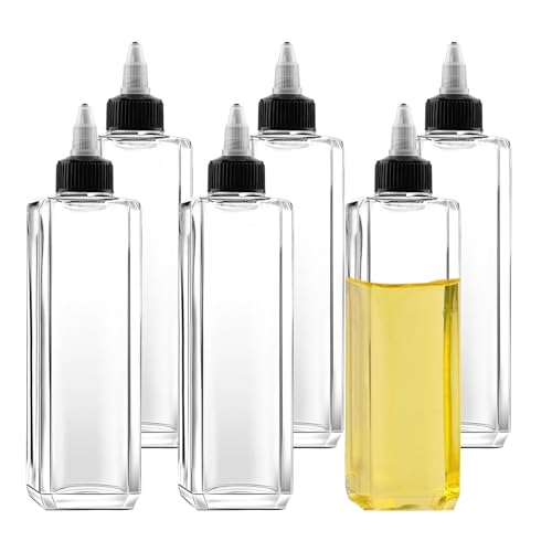 WLICCHS 6 Stück 100ml Squeeze Flasche mit Schraubdeckel, Ölspender Quetschflaschen, Kleine, Kunststoff, Klare für Kochen, Schminken, Flüssigkeiten, Öle, Soßen, Gewürze WLICCHS 6 Stück 100ml Squeeze Flasche mit Schraubdeckel, Ölspender Quetschflaschen, Kleine, Kunststoff, Klare für Kochen, Schminken, Flüssigkeiten, Öle, Soßen, Gewürze von WLICCHS