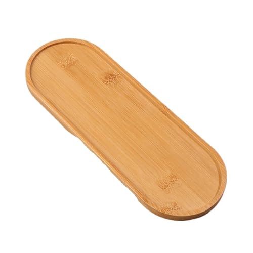 3PCS Geschirr Massivholz Tablett Dessert Platte Holz Tablett Snack Platte Getrocknete Obst Platte Holz Platte FüR Speisen(Khaki) von WLIHDB