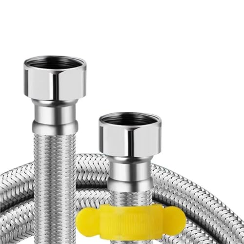 Edelstahl-Geflechtschlauch 2 Stück G3/4 Zoll SUS304 Wasserzulaufschlauch Wasserhahn 20 cm-200 cm Schlauch Warmwasserbereiter Rohr Toilettenanschluss Küchenschlauch FüR Badezimmer, WasserhäHne(200cm) von WLIHDB