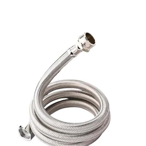 Edelstahl-Geflechtschlauch 2 stücke Edelstahl Interne Und Externe Gewinde Geflochtene Flexible Schlauch Dusche Schlauch 40-200CM Verlängerung Hand Sprayer Rohr FüR Badezimmer, WasserhäHne(80cm) von WLIHDB