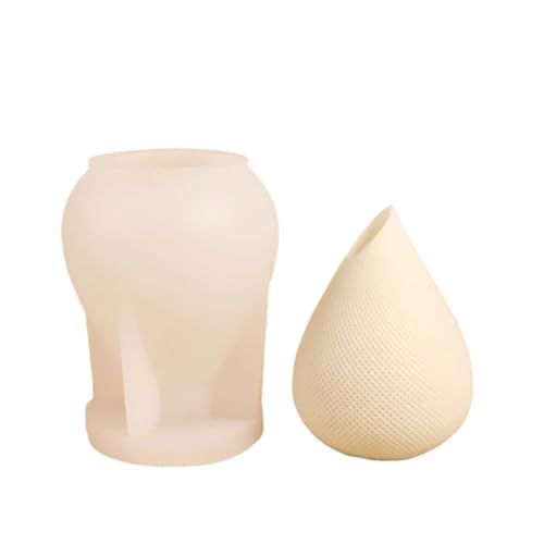 Kerzenformen 2PCS DIY Weihnachten Baum Kerze Formen Hause Dekorative Kerze Form Mit Geometrische Kegel Form Formen for Kerzen Formen Silikon FüR Diy(Clear01) von WLIHDB