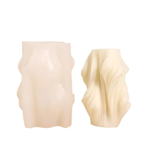 Kerzenformen 2PCS DIY Weihnachten Baum Kerze Formen Hause Dekorative Kerze Form Mit Geometrische Kegel Form Formen for Kerzen Formen Silikon FüR Diy(Clear04) von WLIHDB