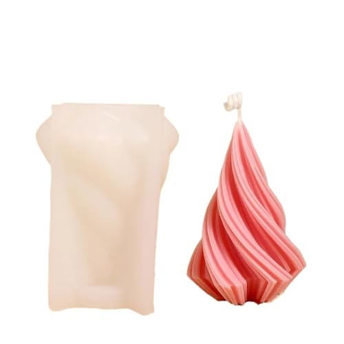 Kerzenformen 2PCS DIY Weihnachten Baum Kerze Formen Hause Dekorative Kerze Form Mit Geometrische Kegel Form Formen for Kerzen Formen Silikon FüR Diy(Clear05) von WLIHDB