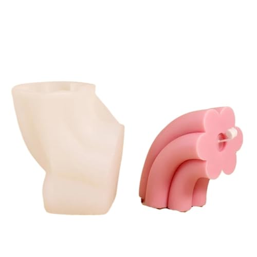 Kerzenformen 2PCS DIY Weihnachten Baum Kerze Formen Hause Dekorative Kerze Form Mit Geometrische Kegel Form Formen for Kerzen Formen Silikon FüR Diy(Clear07) von WLIHDB