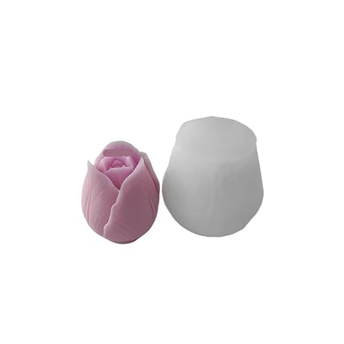 Kerzenformen 6PCS 3D Tulpe Kerze Form Handgemachte DIY Blume Seife Silikon Form Silikon Form Seife Formen Seife Machen Liefert FüR Diy(White01) von WLIHDB