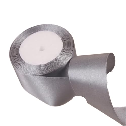 Satinband 6 Stück Satinbänder for Weihnachts- und Hochzeitsdekorationen for Selbermachen. FüR Geschenkverpacken(Silver,6mm) von WLIHDB