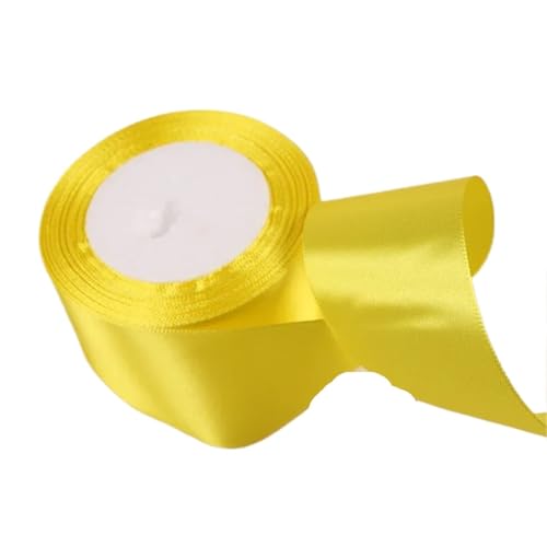 Satinband 6 Stück Satinbänder for Weihnachts- und Hochzeitsdekorationen for Selbermachen. FüR Geschenkverpacken(Yellow,6mm) von WLIHDB