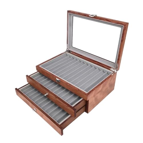 Stift-Displaybox Aufbewahrungsbox for Stifte aus Holz, Fassungsvermögen 12/23/34 , Füllfederhalter-Sammler-Organizer-Box mit transparentem Fenster FüR Die Aufbewahrung Von Stiftboxen(Color 02-34pens) Stift-Displaybox Aufbewahrungsbox for Stifte aus Holz, Fassungsvermögen 12/23/34 , Füllfederhalter-Sammler-Organizer-Box mit transparentem Fenster FüR Die Aufbewahrung Von Stiftboxen(Color 02-34pens) von WLIHDB