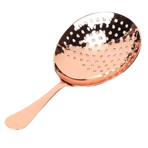 WLIHDB Colanders Cocktailsieb Edelstahl Julep Sieb Schlitzlöffel Multifunktions Skimmer Löffel Sieb Löffel for Cocktail FüR Die KüChe(Rose Gold) von WLIHDB