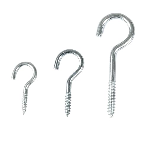 WLIHDB Einschraubhaken 10 stücke C-förmige Öffnung Schafe Auge Haken Schrauben Fragezeichen Decke Schraube for Lampe Licht FüR AußEn(Size4) von WLIHDB