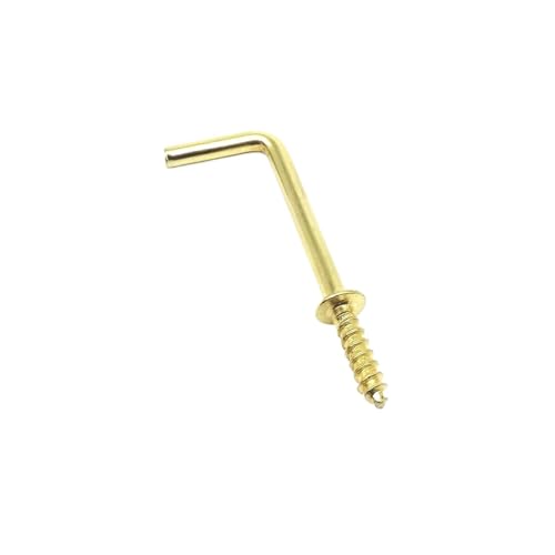 WLIHDB Einschraubhaken 10 stücke Goldene Lampe Licht Schrank Anlage Vorhang Net Draht Augenschraube Schraube In Aufhänger Tasse Haken Verschluss FüR AußEn(Color2) von WLIHDB