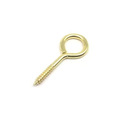 WLIHDB Einschraubhaken 10 stücke Lampe Licht Schrank Anlage Vorhang Net Draht Decke Auge Bolzen Ringschraube Schraube In Aufhänger OLC Tasse Haken Verschluss FüR AußEn(O shape golden,Length 60mm) von WLIHDB