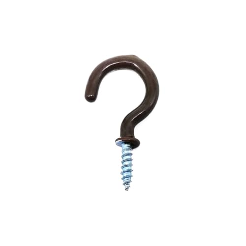 WLIHDB Einschraubhaken 10 stücke Rost-proof Foto Anlage Lampe Licht Werkzeug Schrank Vorhang Auge Schraube In Decke Tür Aufhänger Tasse Haken FüR AußEn(Color5,Total length 27mm) von WLIHDB