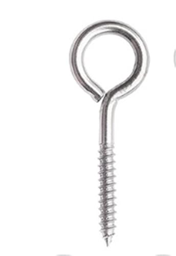 WLIHDB Einschraubhaken 20 Stück Edelstahl-Ösenschrauben Haken Selbstschneidende Schrauben Ring Metallbecherhaken Einschraubbügel FüR AußEn(M4x50mm) von WLIHDB