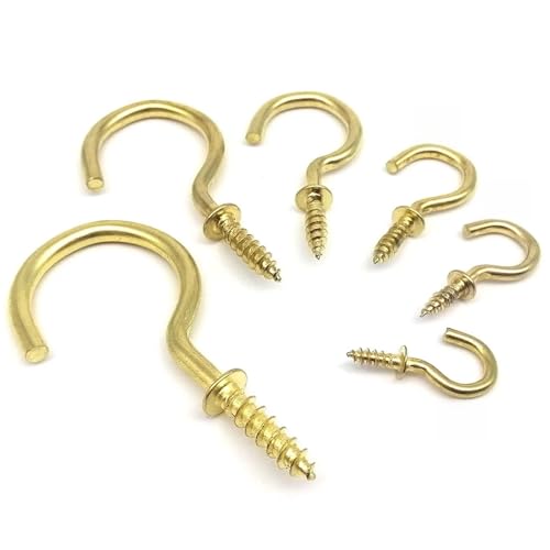 WLIHDB Einschraubhaken 25 stücke Lampe Licht Decke RV Werkzeug Anlage Vorhang Net Draht Augenschraube Schraube In Spirale Aufhänger C Tasse Haken FüR AußEn(Length 30mm) von WLIHDB