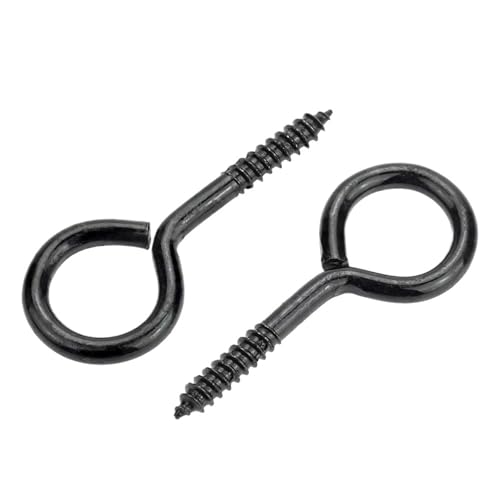WLIHDB Einschraubhaken 50 Stück Schraubösenhaken, robuste verzinkte Metall-Ösenschrauben for Aufhängen von Lichtern, DIY-Schmuck FüR AußEn(Size1) von WLIHDB
