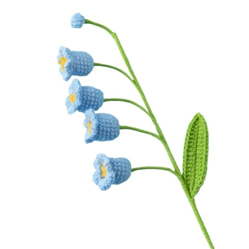 WLIHDB HäKelstrauß 4 stücke Häkeln Glocke Bouquet Fertig Kintted Blume Gefälschte Blumen FüR Geburtstag Hochzeit(Color2) von WLIHDB