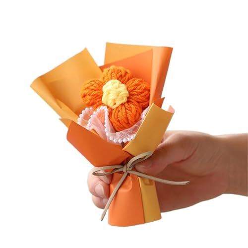 WLIHDB HäKelstrauß Mini Häkelblumen Künstlicher Blumenstrauß Handgemachter Gestrickter for Hochzeitsfeier FüR Geburtstag Hochzeit(Color10) von WLIHDB