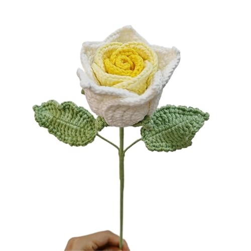 WLIHDB HäKelstrauß Rosen gehäkelte Blumen for Hochzeiten Dekorationen Home Decor Häkelstrauß FüR Geburtstag Hochzeit(Color7) von WLIHDB