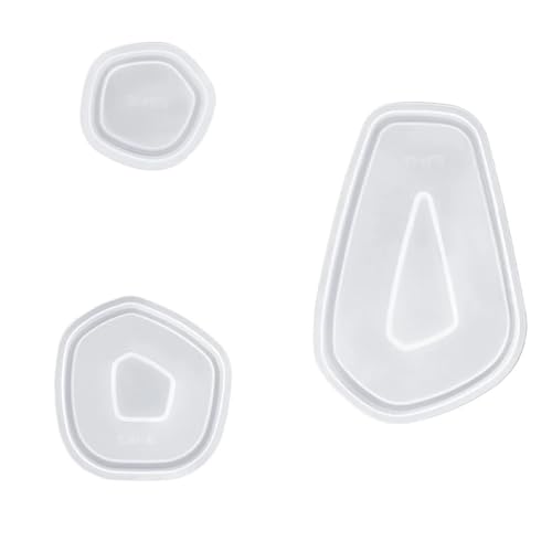 WLIHDB Harz Palettenform 3 Teile/Satz Tablett Harz Formen for DIY Casting Unregelmäßigen Schmuck Lagerung Matte Kreative Harz Form FüR Herstellung Tablett Dekorative(White B) von WLIHDB