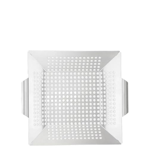 WLIHDB Holzkohlekorb Edelstahl Multifunktionale BBQ Grill Pfanne Mesh Korb Haushalt Snack Leckage Tablett Outdoor FüR Holzkohle(L) von WLIHDB