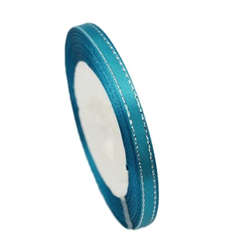 WLIHDB Satinband 6 Stück Satinbänder mit silbernem Rand for Geschenkverpackungen FüR Geschenkverpacken(Color2) von WLIHDB