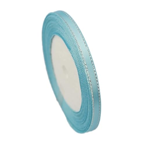 WLIHDB Satinband 6 Stück Satinbänder mit silbernem Rand for Geschenkverpackungen FüR Geschenkverpacken(Color5) von WLIHDB
