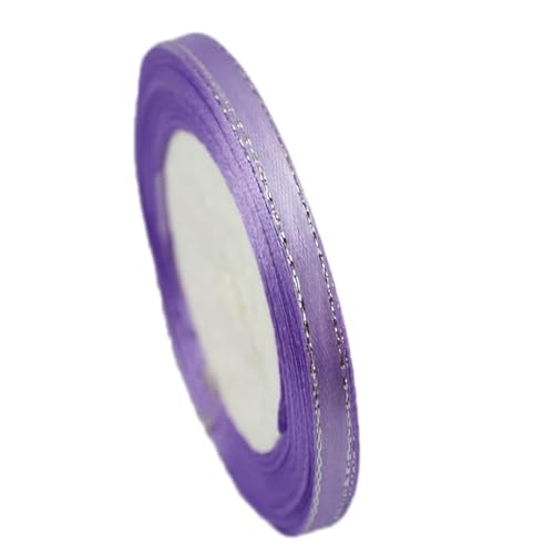 WLIHDB Satinband 6 Stück Satinbänder mit silbernem Rand for Geschenkverpackungen FüR Geschenkverpacken(Color6) von WLIHDB