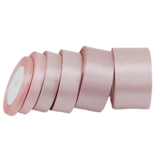 WLIHDB Satinband Hellrosa einseitiges Satinband for Geschenkverpackungen, Weihnachtsbänder FüR Geschenkverpacken von WLIHDB