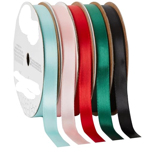 WLIHDB Satinband Mehrfarbiges einseitiges Satinband for Heimwerkerarbeiten FüR Geschenkverpacken von WLIHDB