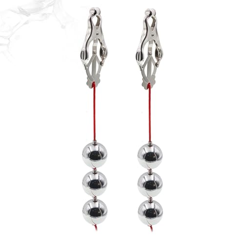 WLKJPP Nippelklemmen mit Gewicht Kugeln Brustwarzen Ball Stretcher Brustwarzen Klemmen Nipple Clamps Brust Clip Klitoris Schamlippen Klemmen Fetisch SM Erotik Sex Spielzeug,25mm*3 Kugel WLKJPP Nippelklemmen mit Gewicht Kugeln Brustwarzen Ball Stretcher Brustwarzen Klemmen Nipple Clamps Brust Clip Klitoris Schamlippen Klemmen Fetisch SM Erotik Sex Spielzeug,25mm*3 Kugel von WLKJPP