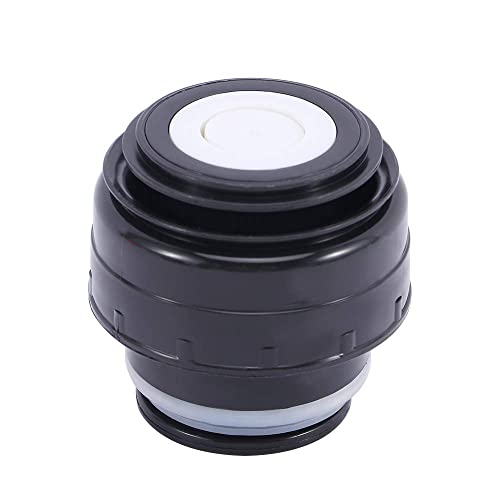 WSADZXC77 Reise Vakuumflaschen Deckel Cup Deckel, Universal Outdoor Becher Thermoskanne Abdeckung, Isolierbecher Deckel Zubehör(5.2cm Black White) von WSADZXC77